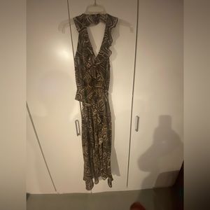 Liz Claiborne Halter Ruffle Dress w/side zipper